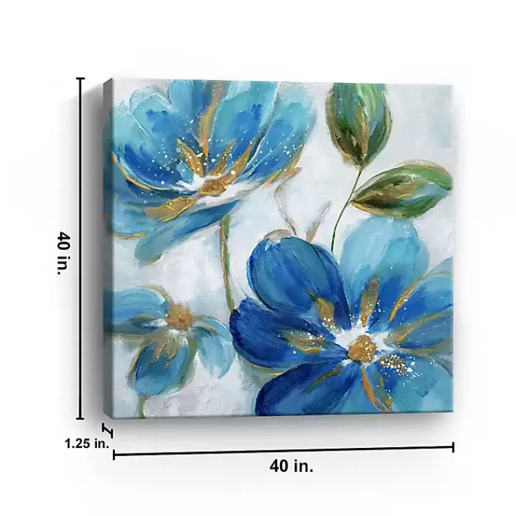 Canvas Art-Kirklands Home Flowering s II Giclee Canvas Art Print Blue