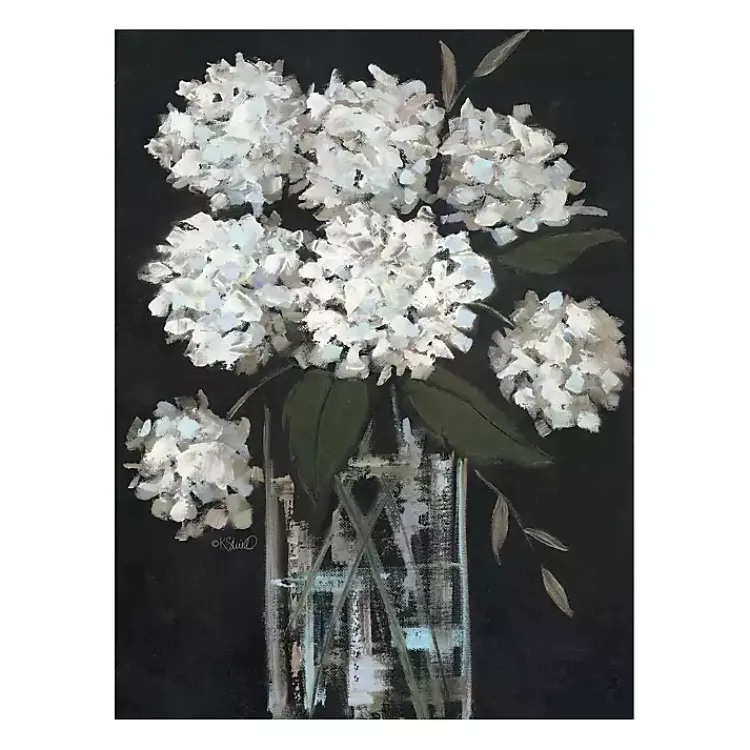 Canvas Art-Kirklands Home White Hydrangea Giclee Canvas Art Print