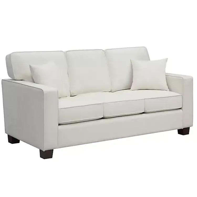 Sofas & Loveseats-Kirklands Home Ivory Rutledge Sofa White