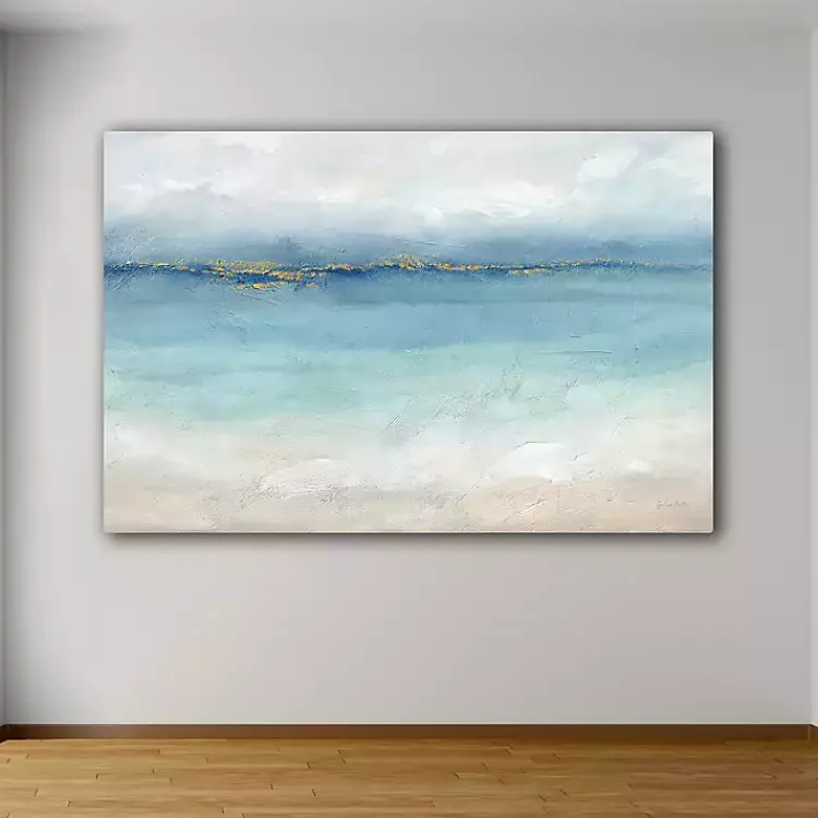 Canvas Art-Kirklands Home Serene Sea Landscape Giclee Canvas Art Print Blue