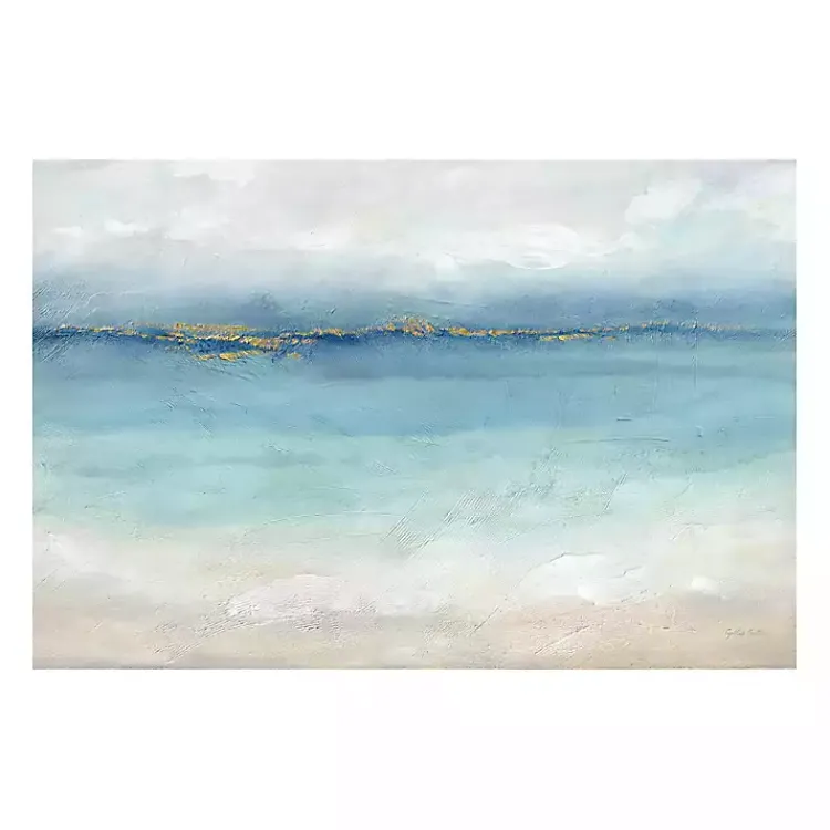 Canvas Art-Kirklands Home Serene Sea Landscape Giclee Canvas Art Print Blue