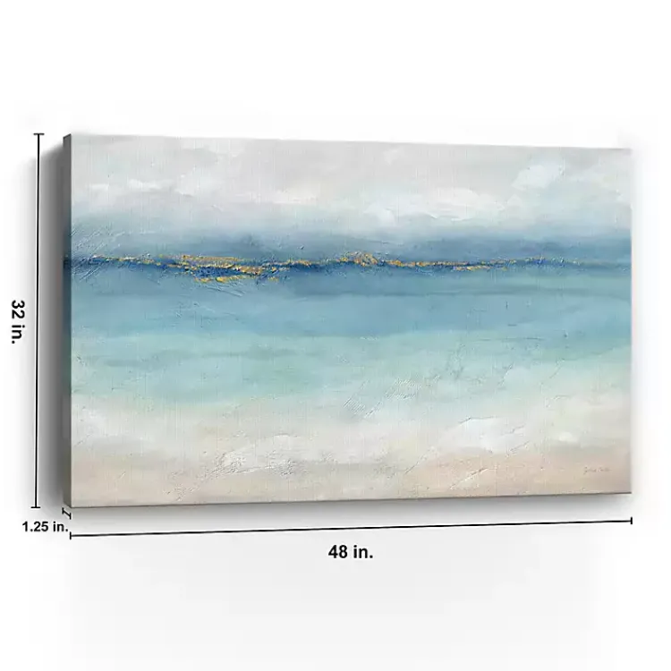 Canvas Art-Kirklands Home Serene Sea Landscape Giclee Canvas Art Print Blue