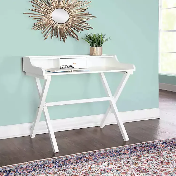 Office Furniture-Kirklands Home Folding Caty Desk White
