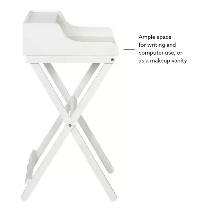 Office Furniture-Kirklands Home Folding Caty Desk White