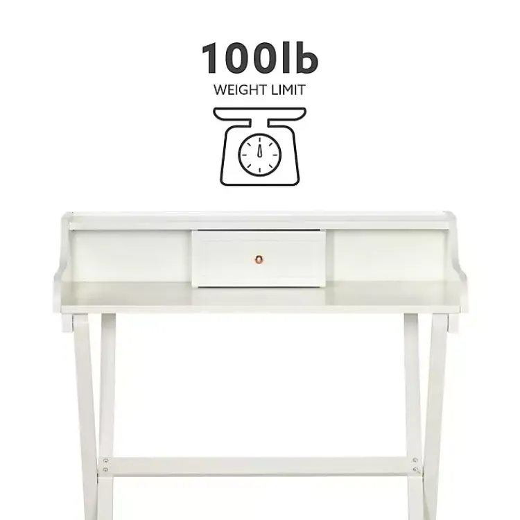 Office Furniture-Kirklands Home Folding Caty Desk White