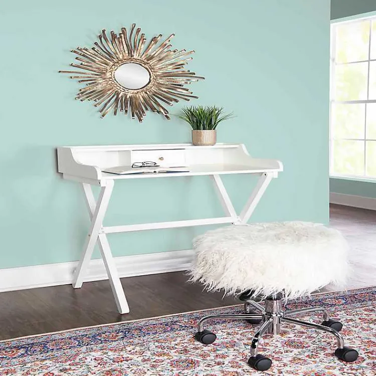 Office Furniture-Kirklands Home Folding Caty Desk White
