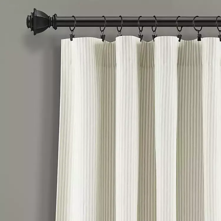Curtains & Drapes-Kirklands Home Neutral Vintage Stripe Curtain Panel Set, 84 in.