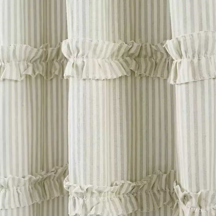 Curtains & Drapes-Kirklands Home Neutral Vintage Stripe Curtain Panel Set, 84 in.