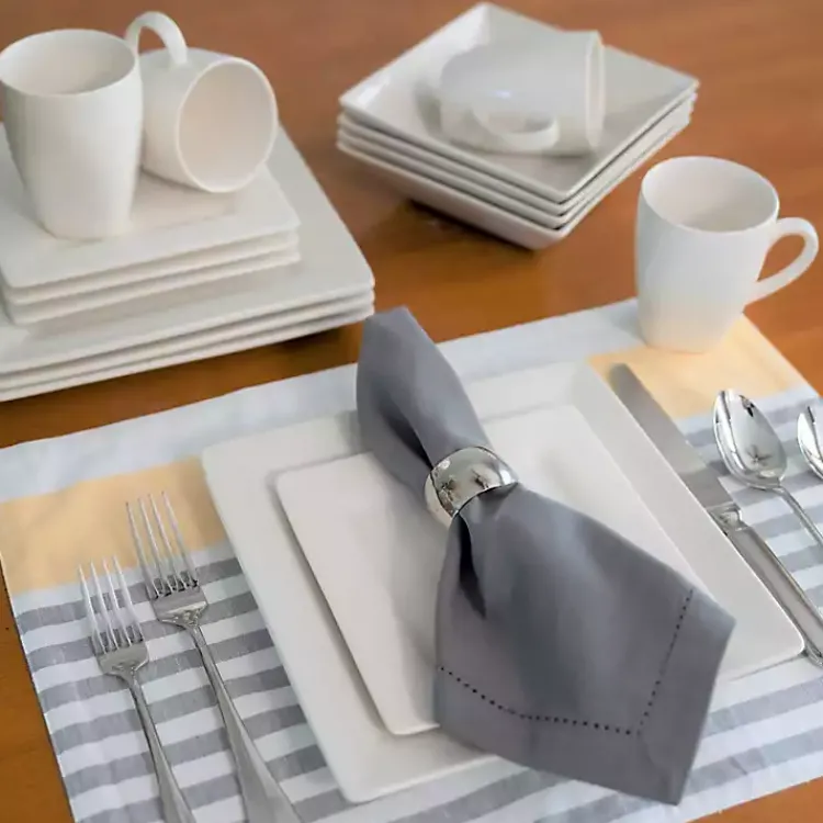 Dinnerware-Kirklands Home Nordic Square 16-pc. Dinnerware Set White