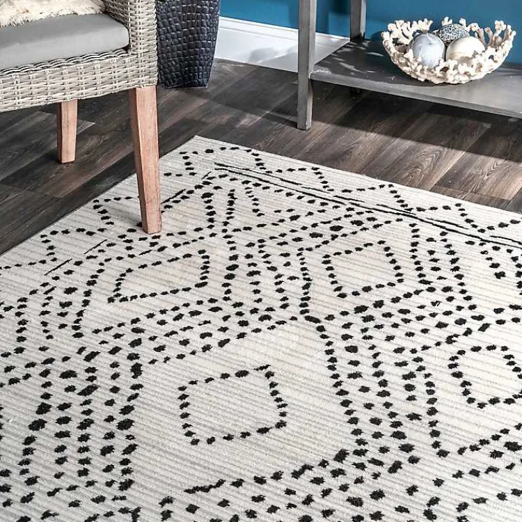 Area Rugs-Kirklands Home Millie Dotted Diamond Area Rug, 5x8