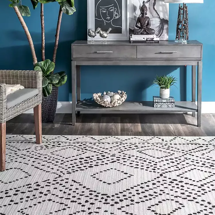 Area Rugs-Kirklands Home Millie Dotted Diamond Area Rug, 8x10