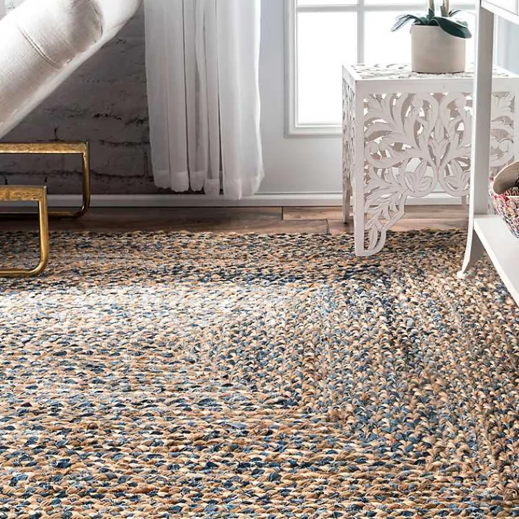 Area Rugs-Kirklands Home Ella Hand Braided Jute Rug, 5x8 Tan