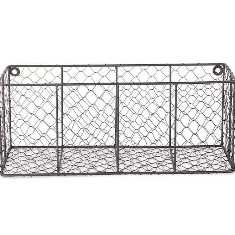 Wall Storage-Kirklands Home Large Wall Hanging Chicken Wire Baskets, Set of 2