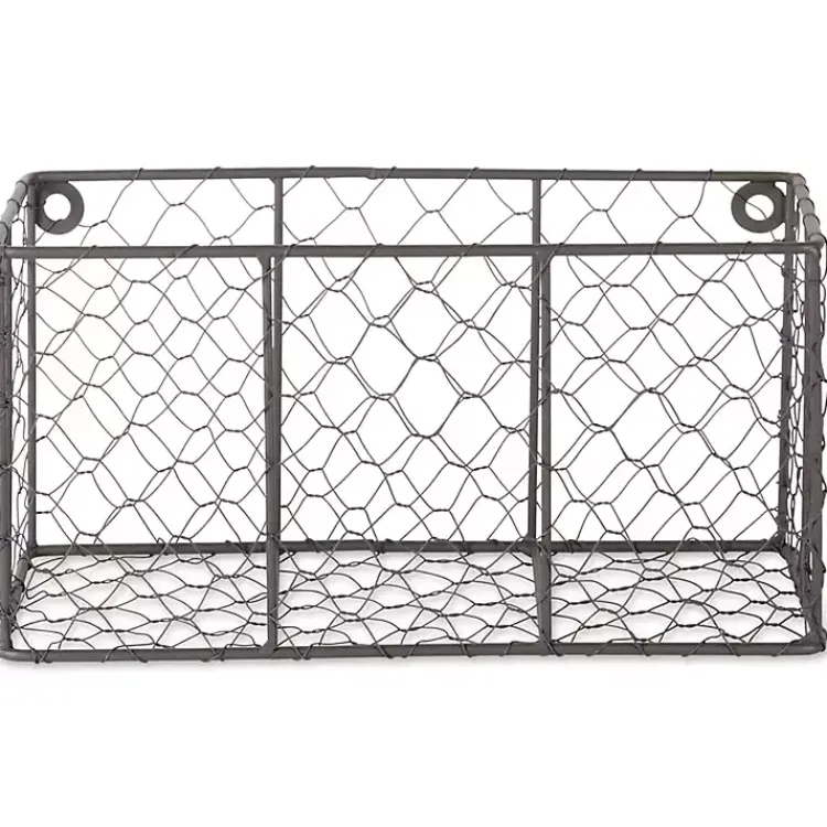 Wall Storage-Kirklands Home Small Wall Hanging Chicken Wire Baskets, Set of 2