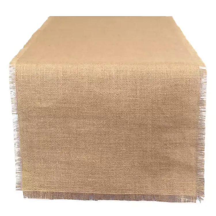 Table Linens-Kirklands Home Natural Jute Table Runner, 110 in. Tan