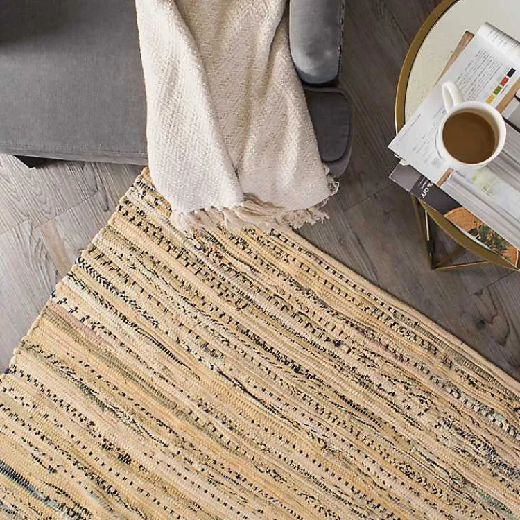 Accent Rugs-Kirklands Home Taupe Rag Accent Rug Brown