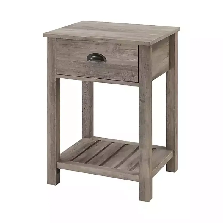Accent & End Tables-Kirklands Home Wash Country Accent Table Gray