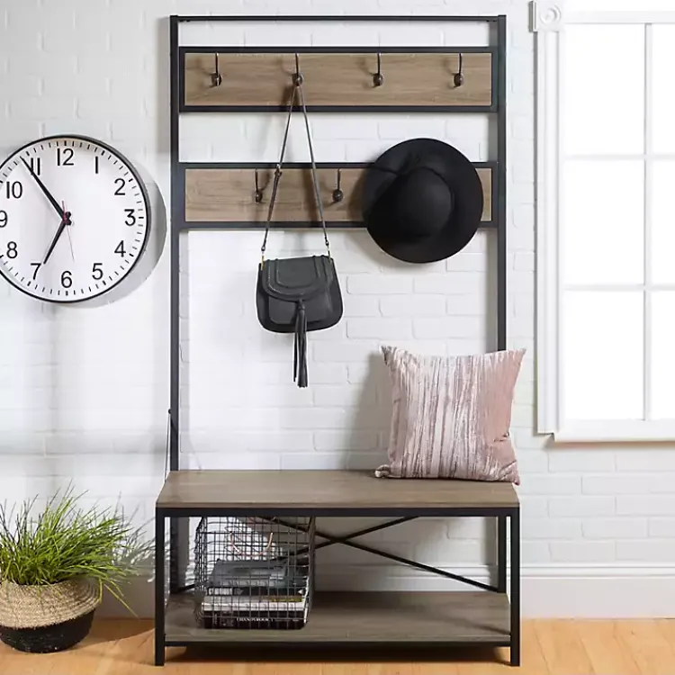 Entryway Furniture-Kirklands Home Rustic Driftwood Hall Tree