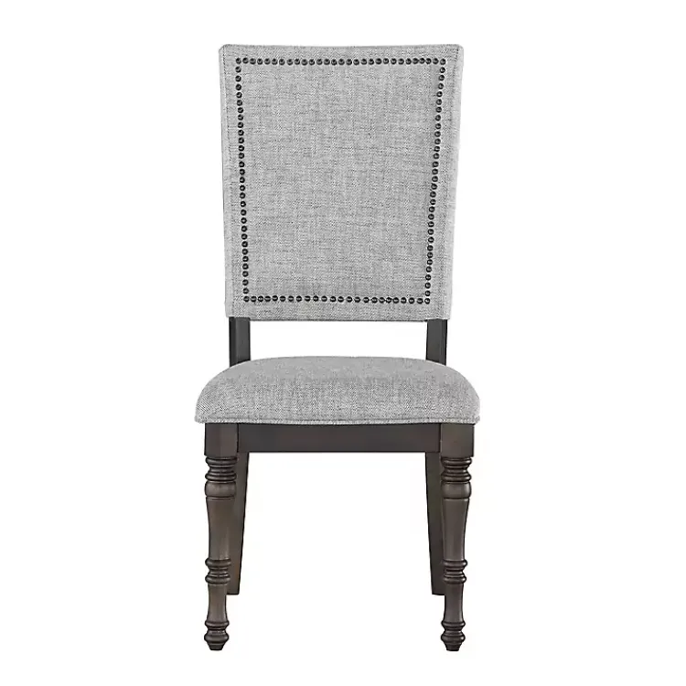 Dining Chairs-Kirklands Home Dawson Upholstered Dining Chairs, Set of 2 Gray