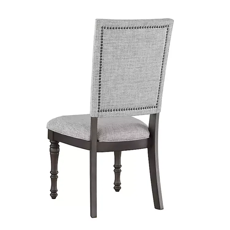 Dining Chairs-Kirklands Home Dawson Upholstered Dining Chairs, Set of 2 Gray