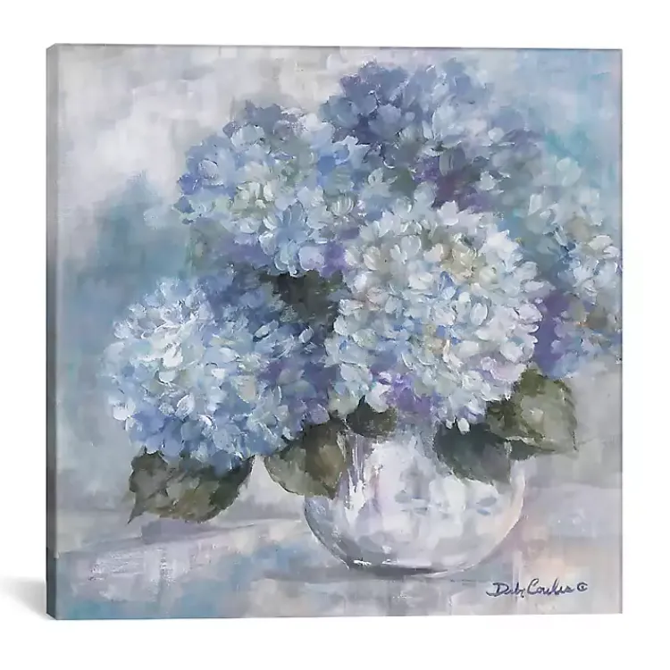 Canvas Art-Kirklands Home Hydrangea s Giclee Canvas Art Print, 18x18 Blue