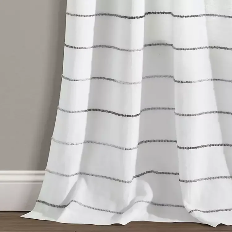 Curtains & Drapes-Kirklands Home Gray Ombre Stripe Curtain Panel Set, 84 in.