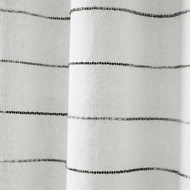 Curtains & Drapes-Kirklands Home Gray Ombre Stripe Curtain Panel Set, 95 in.