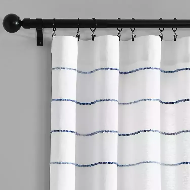 Curtains & Drapes-Kirklands Home Navy Ombre Stripe Curtain Panel Set, 84 in.