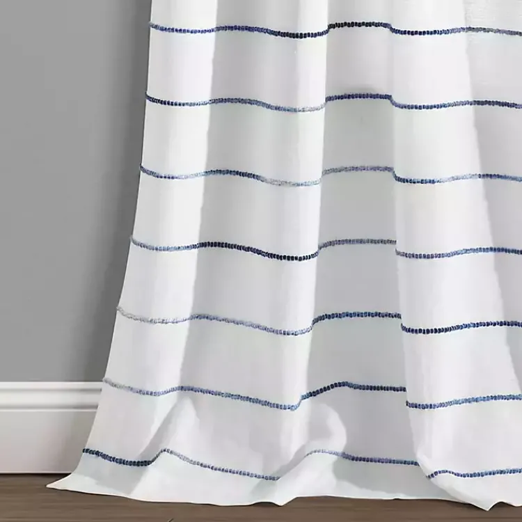 Curtains & Drapes-Kirklands Home Navy Ombre Stripe Curtain Panel Set, 95 in.