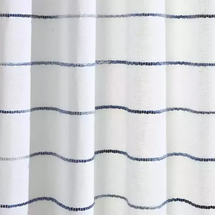 Curtains & Drapes-Kirklands Home Navy Ombre Stripe Curtain Panel Set, 95 in.