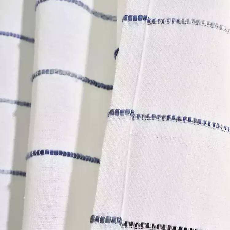 Curtains & Drapes-Kirklands Home Navy Ombre Stripe Curtain Panel Set, 95 in.