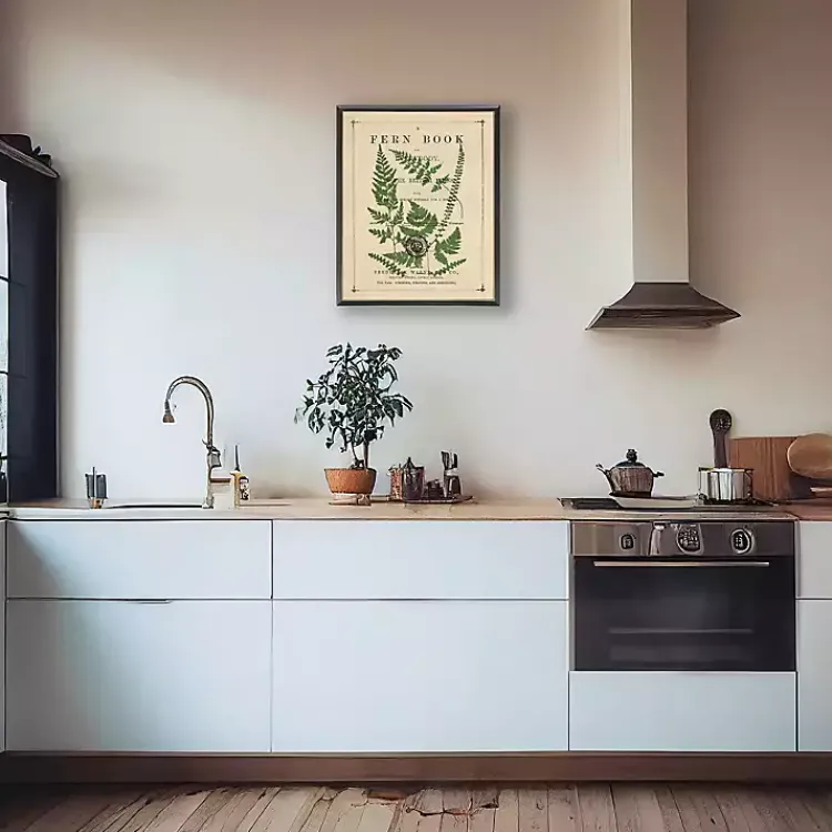 Framed Art-Kirklands Home Vintage Fern II Framed Art Print Multi