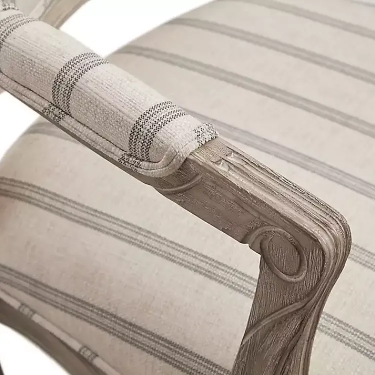 Accent Chairs-Kirklands Home Chaucer Navy Striped Accent Chair