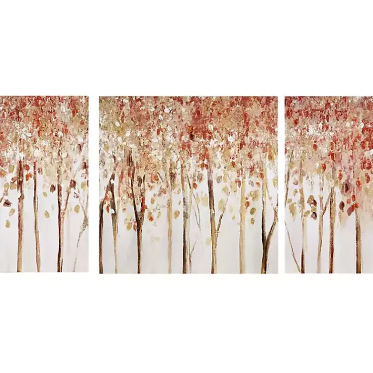 Canvas Art-Kirklands Home Autumn Forest Canvas Art Prints, Set of 3 Orange