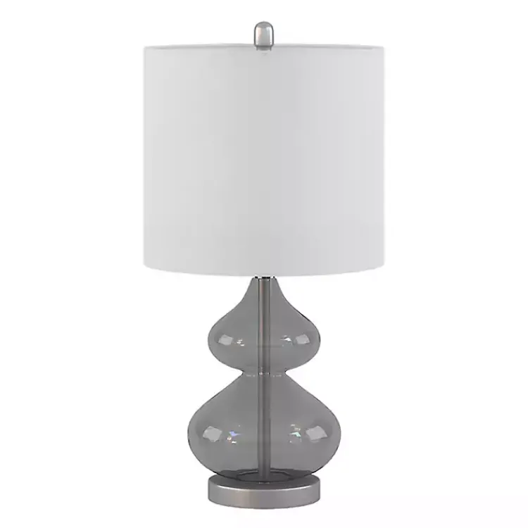 Table Lamps-Kirklands Home Curved Glass Table Lamps, Set of 2 Gray