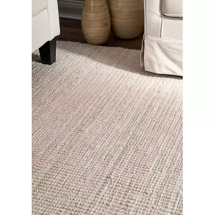 Area Rugs-Kirklands Home Neely Solid Jute Area Rug, 5x8 Tan