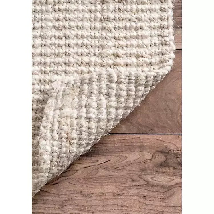 Area Rugs-Kirklands Home Neely Solid Jute Area Rug, 5x8 Tan