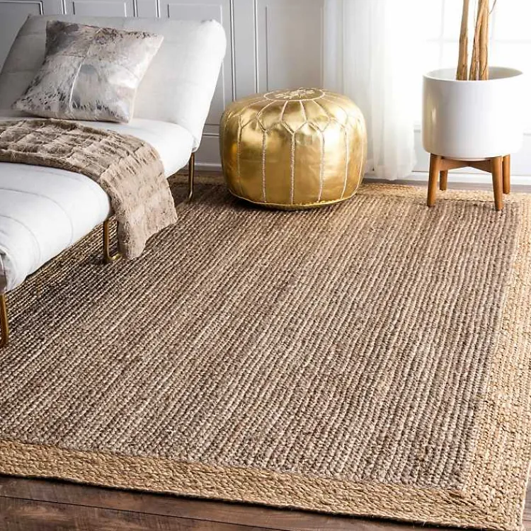 Area Rugs-Kirklands Home Neely Jute Hand Woven Area Rug, 8x10 Tan