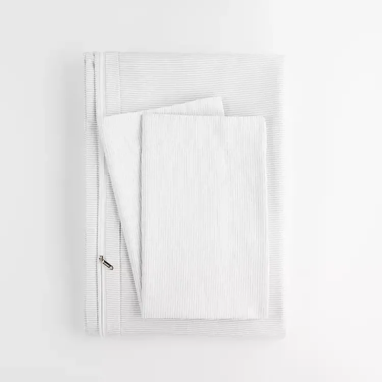 Duvets-Kirklands Home Pinstripe 3-pc. Queen Duvet Cover Set