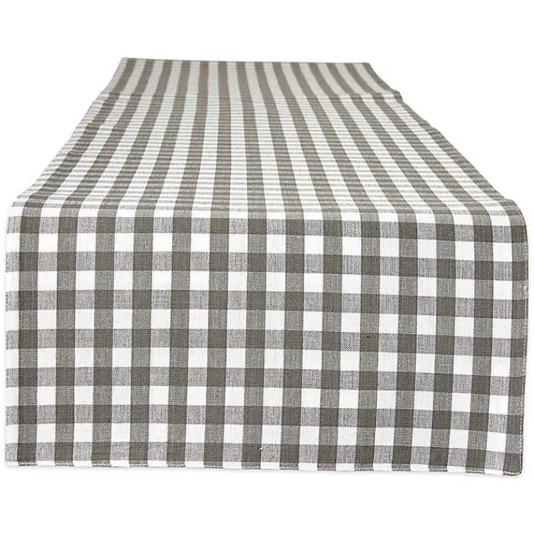 Table Linens-Kirklands Home Reversible Gray and White Table Runner, 14x108