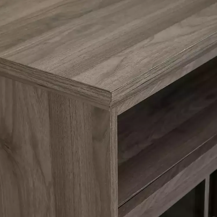 Tv Stands & Media Consoles-Kirklands Home Slate Glass Door Classic TV Stand Gray