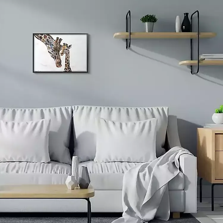 Framed Art-Kirklands Home Baby Giraffe Watercolor Framed Art Print