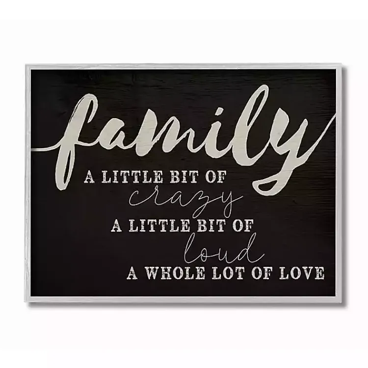 Wall Quotes & Signs-Kirklands Home Family A Whole Lot Of Love Framed Wall Plaque Black