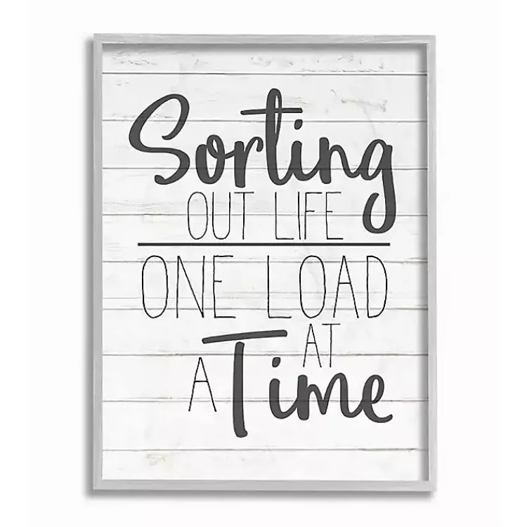 Wall Quotes & Signs-Kirklands Home Sorting Out Life One Load At A Time Wall Plaque White