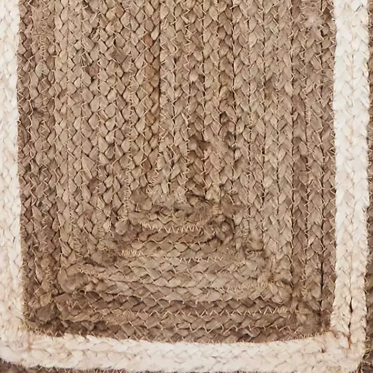 Table Linens-Kirklands Home Natural Bleached Bordered Jute Table Runner Brown