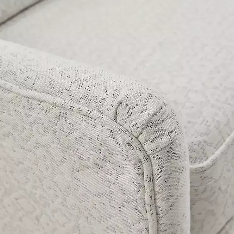 Accent Chairs-Kirklands Home Patterned Upholstered Swivel Glider Chair White