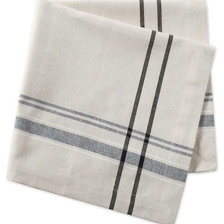 Table Linens-Kirklands Home French Stripe Napkins, Set of 6 Black