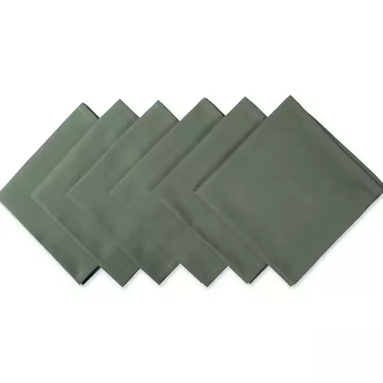 Table Linens-Kirklands Home Sage Napkins, Set of 6 Green