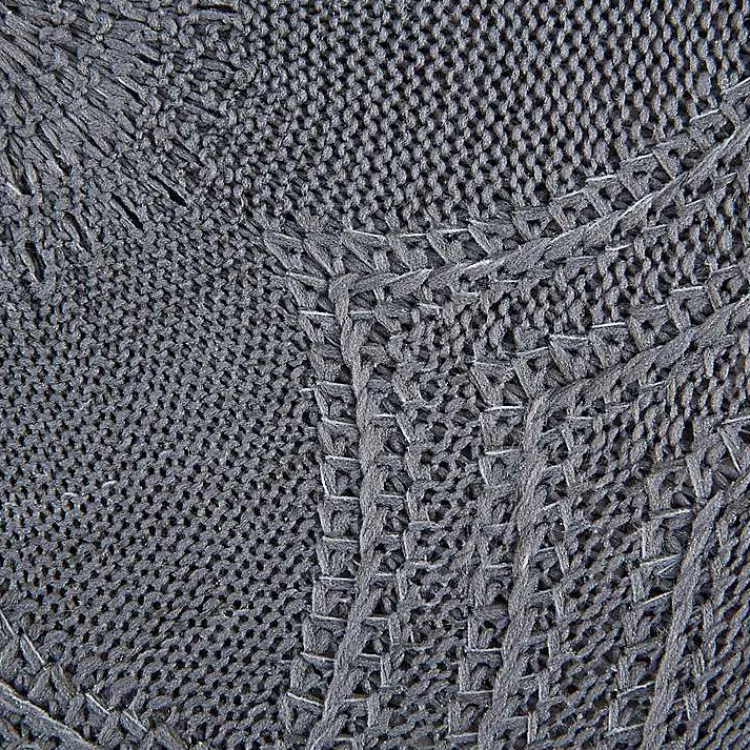 Table Linens-Kirklands Home Woven Round Placemats, Set of 6 Gray