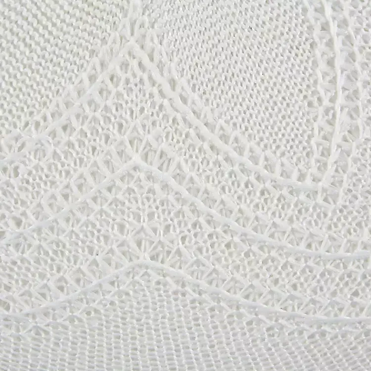 Table Linens-Kirklands Home Woven Round Placemats, Set of 6 White